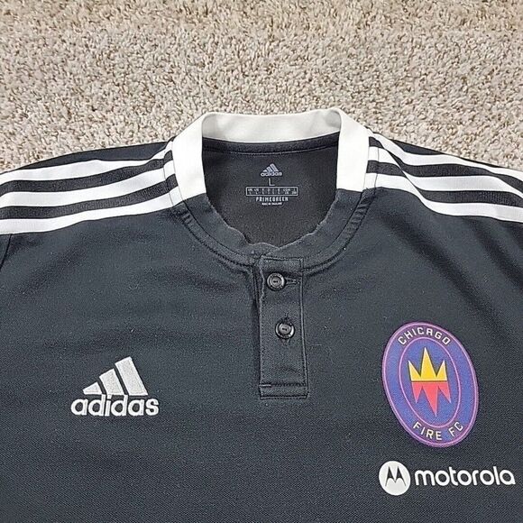 Adidas Chicago Fire Primegreen Shirt Mens Large Black Short Sleeve - Picture 3 of 7